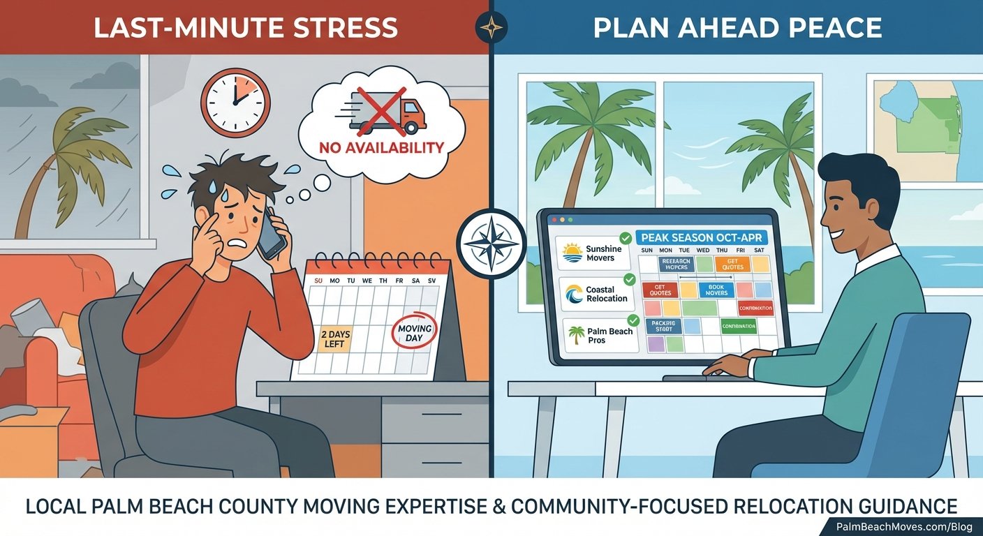 1. Waiting Until the Last Minute to Book Your Movers