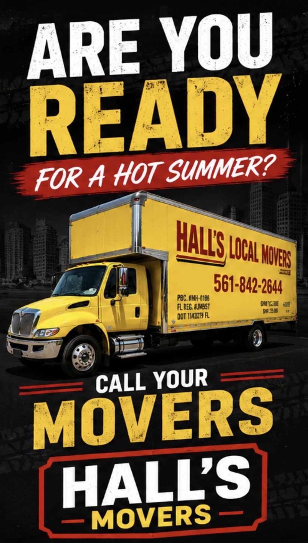 Hall's Local Movers summer moving West Palm Beach — Are you ready for a hot summer? Call (561) 842-2644